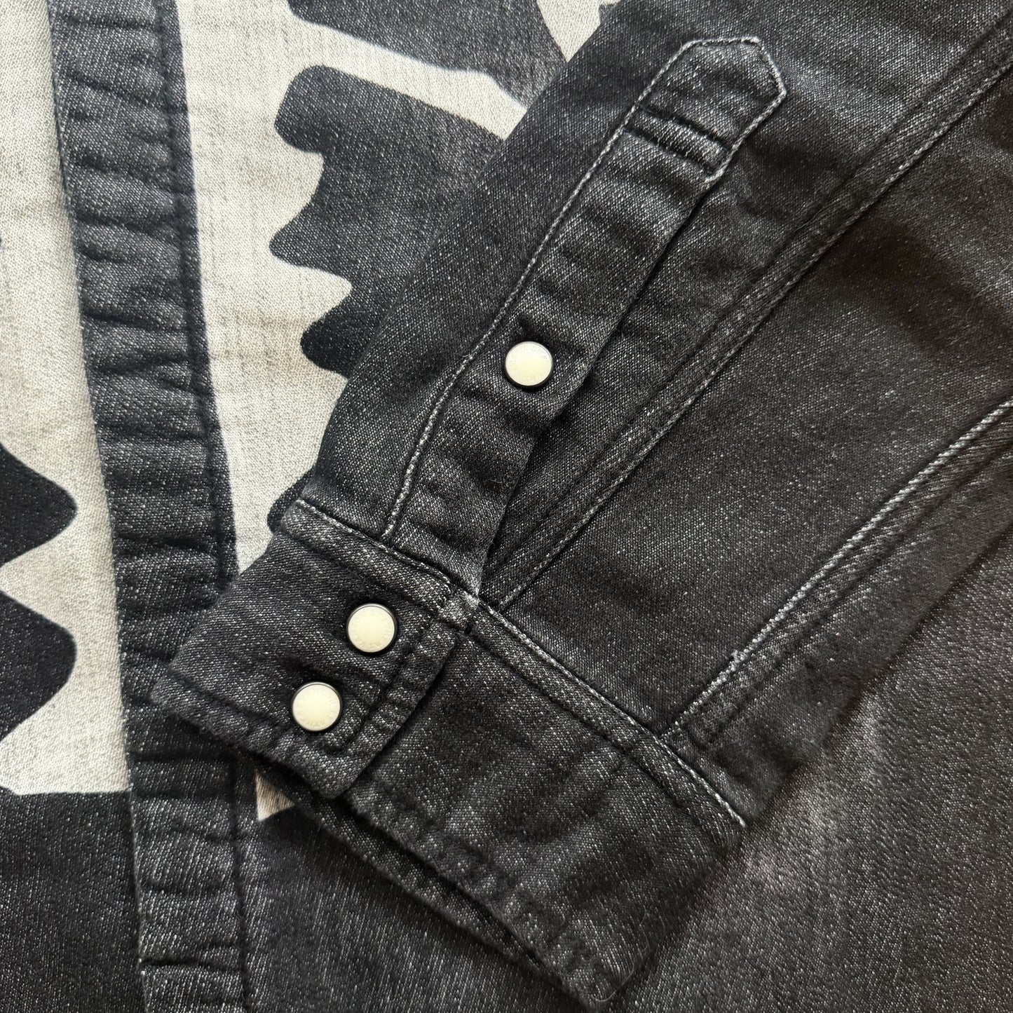 Vanson Leathers Skeleton Denim Shirt - L