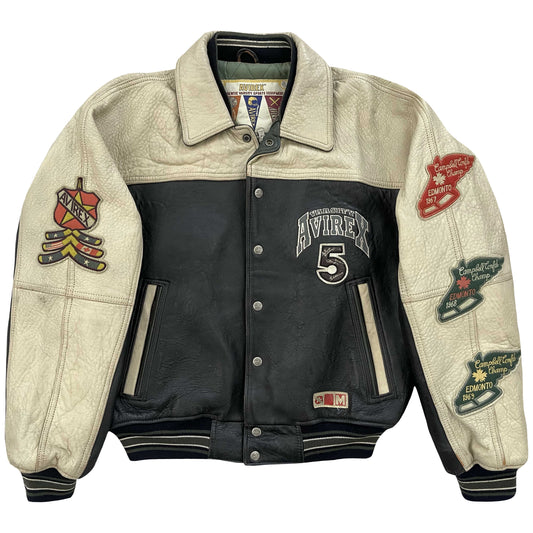 Avirex Wildbears Leather Varsity Jacket 