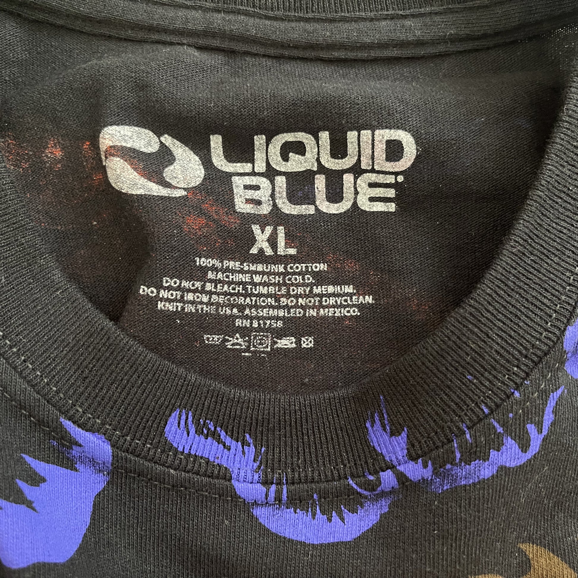Liquid Blue Dark Fantasy Firing Dragon T-Shirt