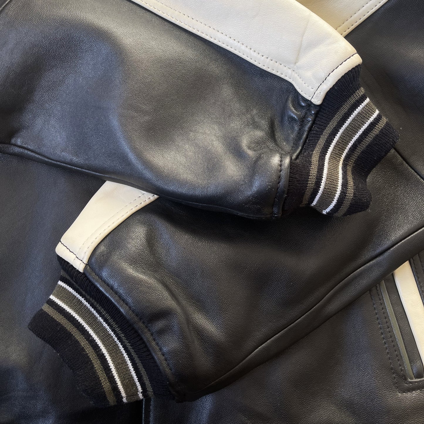 Avirex Wild Bears Leather Varsity Jacket 