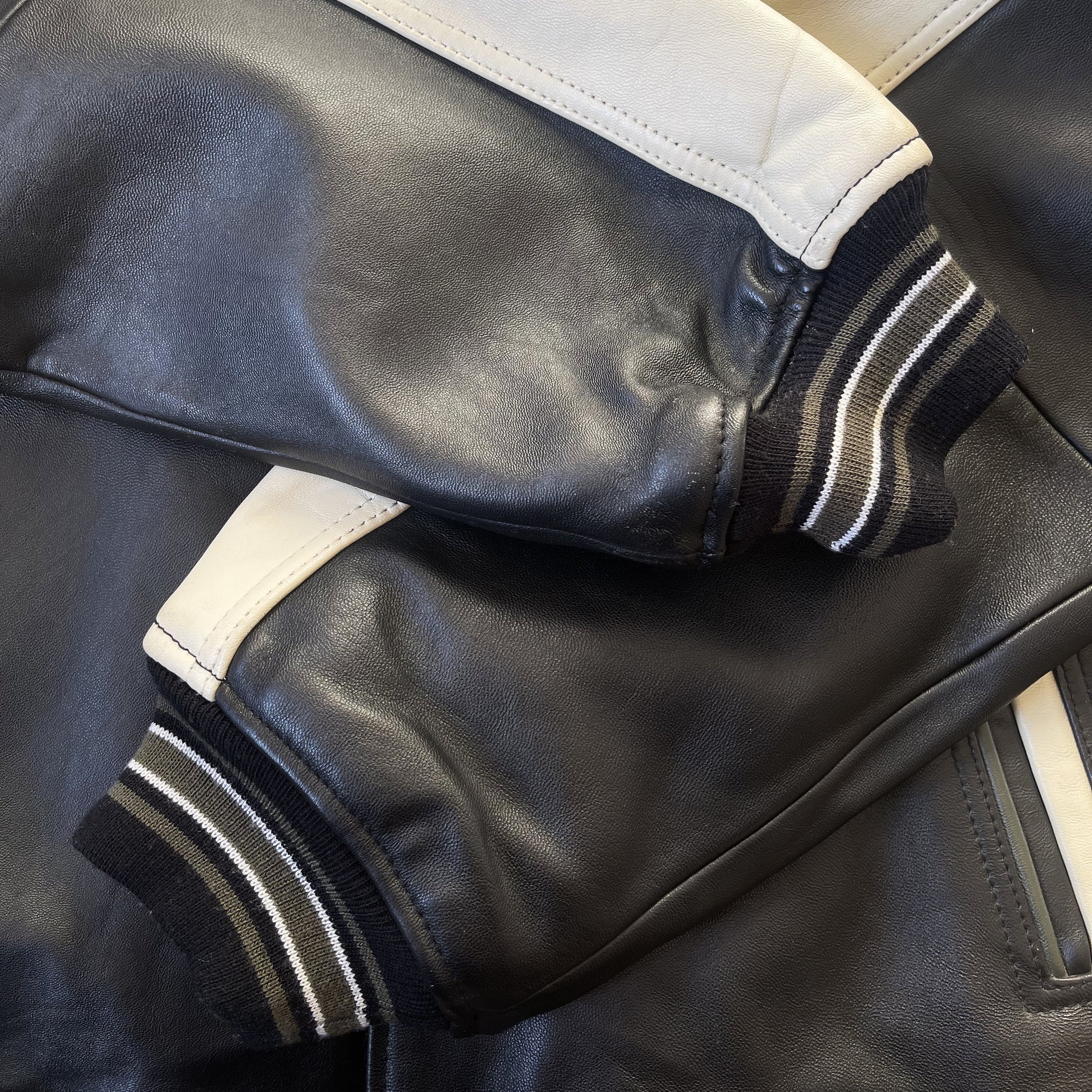 Avirex Wild Bears Leather Varsity Jacket 