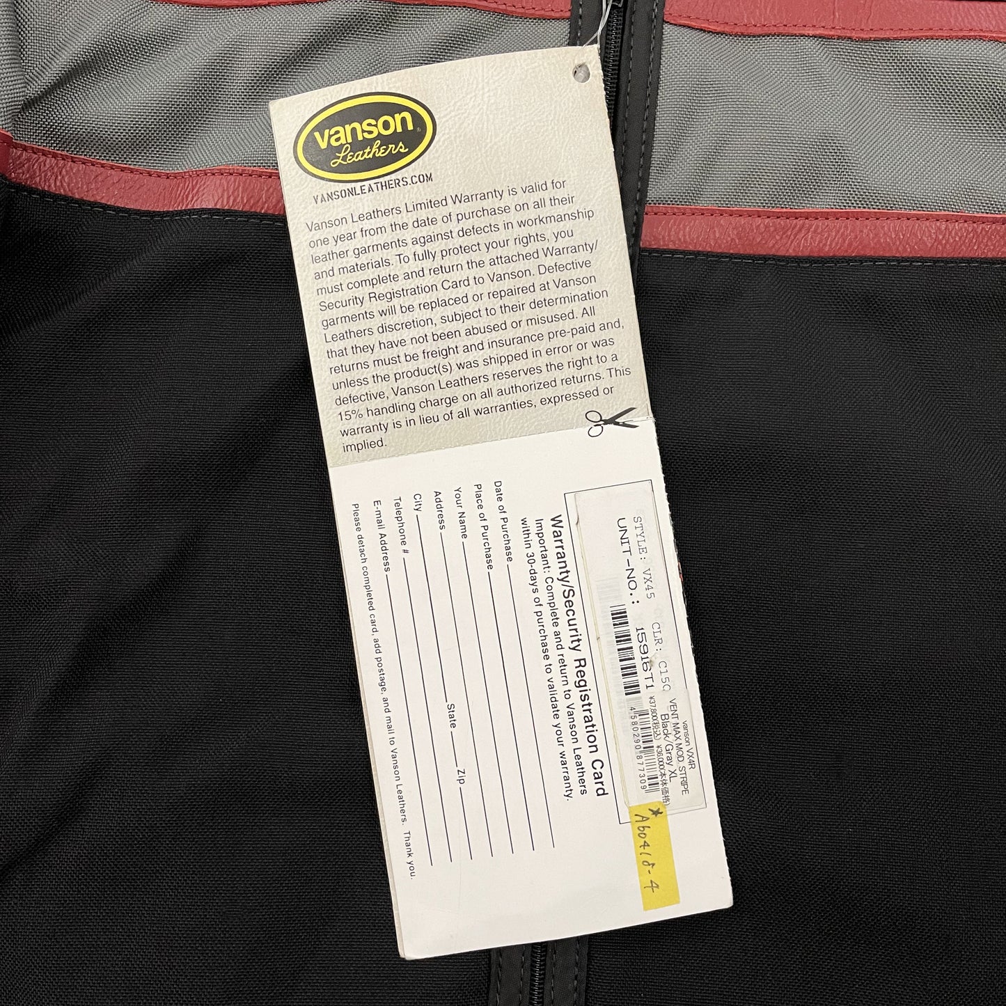 Vanson Leathers Racing Jacket - XL
