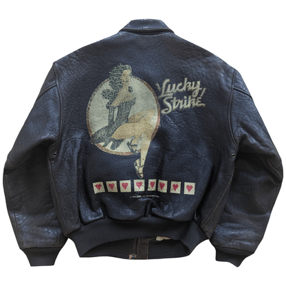 Avirex 'Lucky Strike' A2 Leather Flight Jacket - S / M