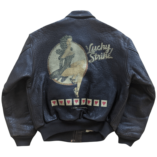 Avirex 'Lucky Strike' A2 Leather Flight Jacket - S / M