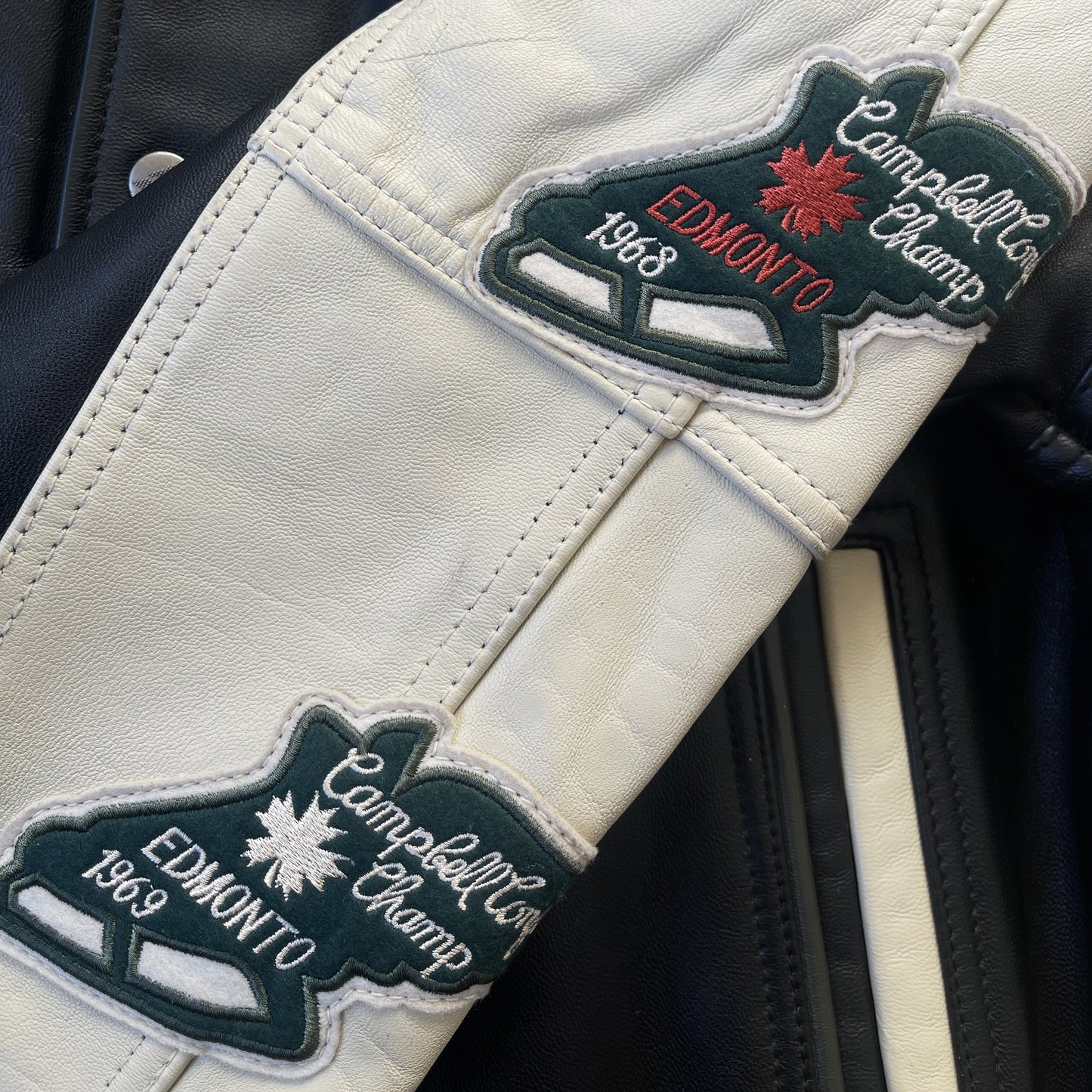 Avirex Wild Bears Leather Varsity Jacket 