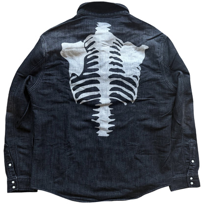 Vanson Leathers Skeleton Denim Shirt - L