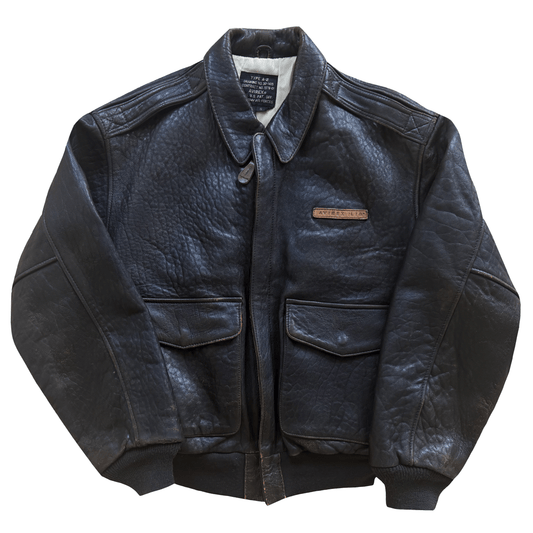 Avirex 'Lucky Strike' A2 Leather Flight Jacket - S / M