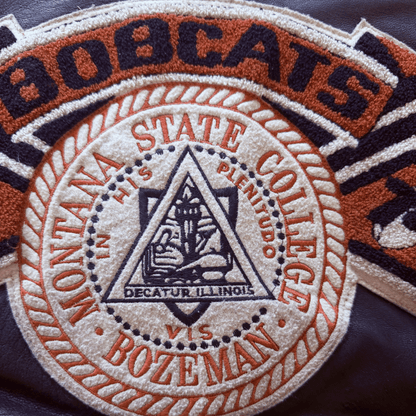 Avirex Bobcats Leather Varsity Jacket - S