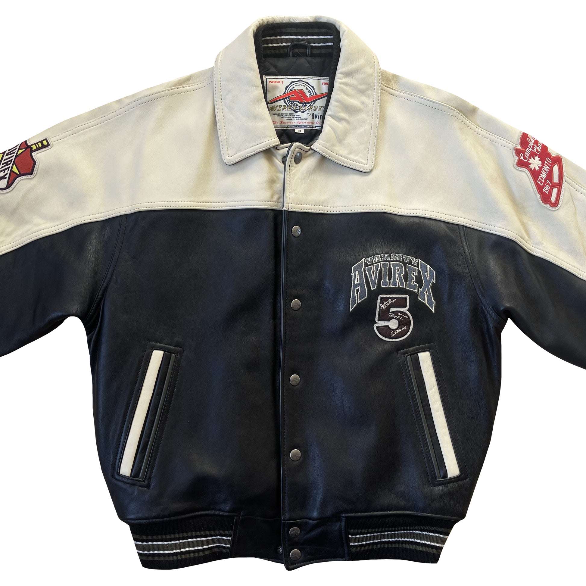 Avirex Wild Bears Leather Varsity Jacket 
