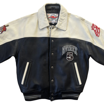 Avirex Wild Bears Leather Varsity Jacket 