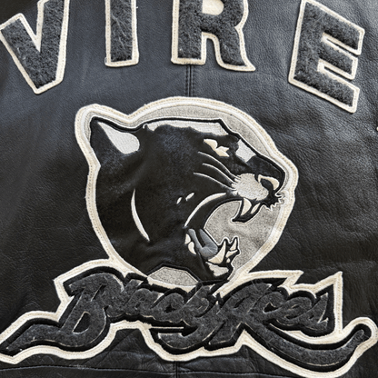 Avirex 'Black Aces' Leather Varsity Jacket - XL