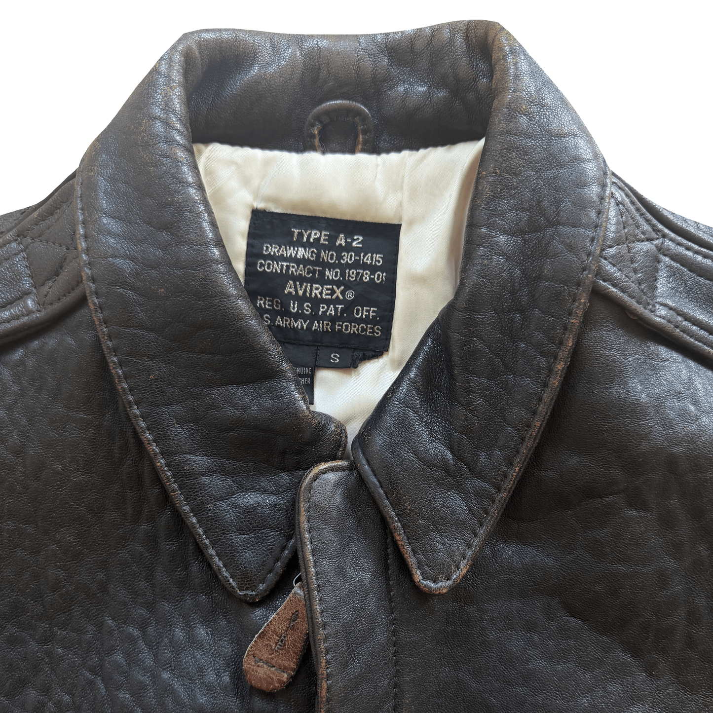 Avirex 'Lucky Strike' A2 Leather Flight Jacket - S / M