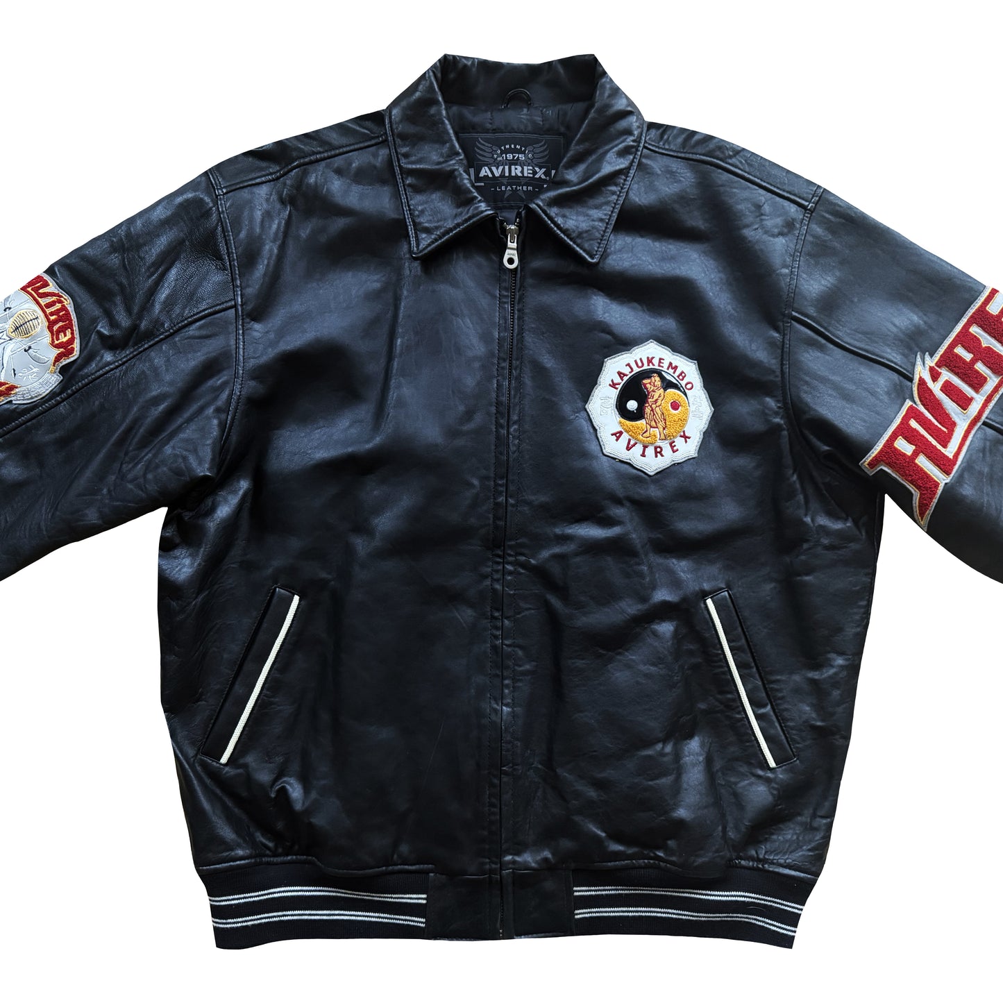 Avirex 'Kajukenbo' Martial Arts Leather Varsity Jacket - XXL