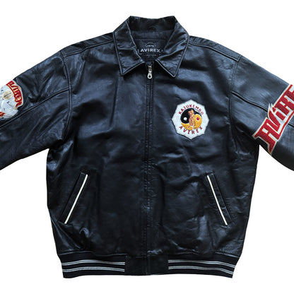 Avirex 'Kajukenbo' Martial Arts Leather Varsity Jacket - XXL