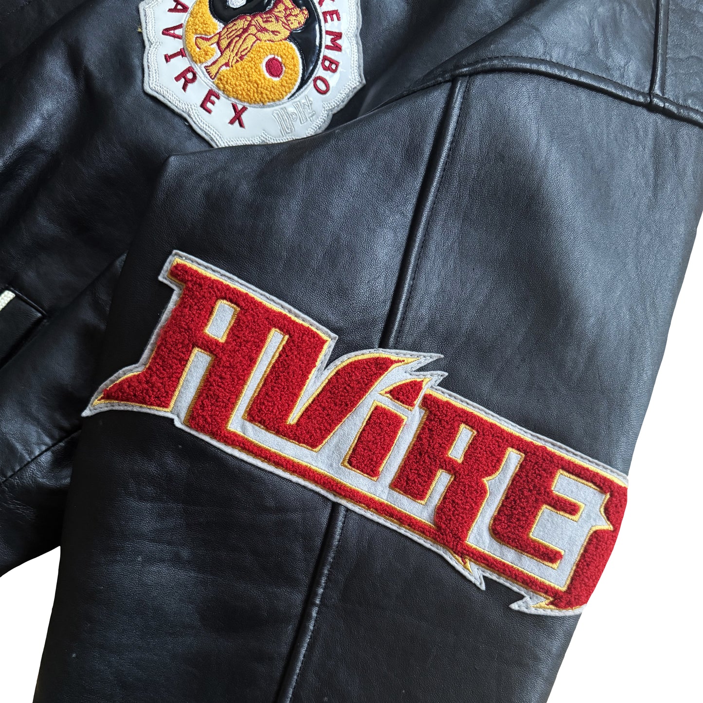 Avirex 'Kajukenbo' Martial Arts Leather Varsity Jacket - XXL