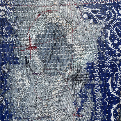 Boro Bandana Sashiko Distressed Jeans - W36"