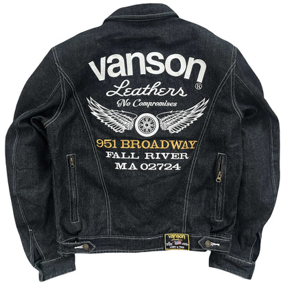 Vanson Leathers Denim Motorcycle Racer Jacket