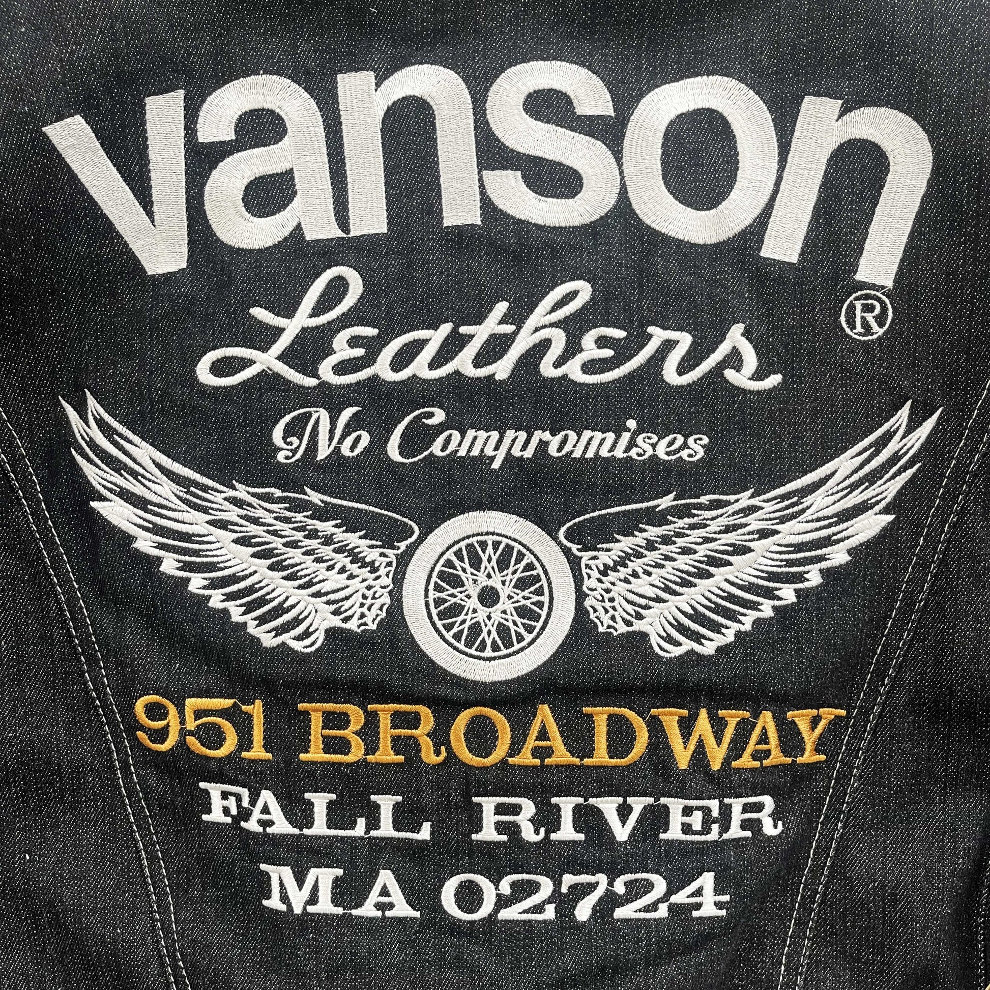 Vanson Leathers Denim Motorcycle Racer Jacket