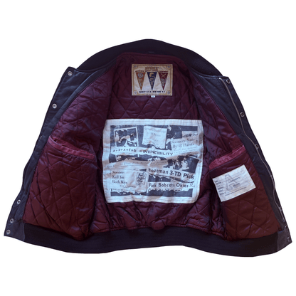 Avirex Bobcats Leather Varsity Jacket - S