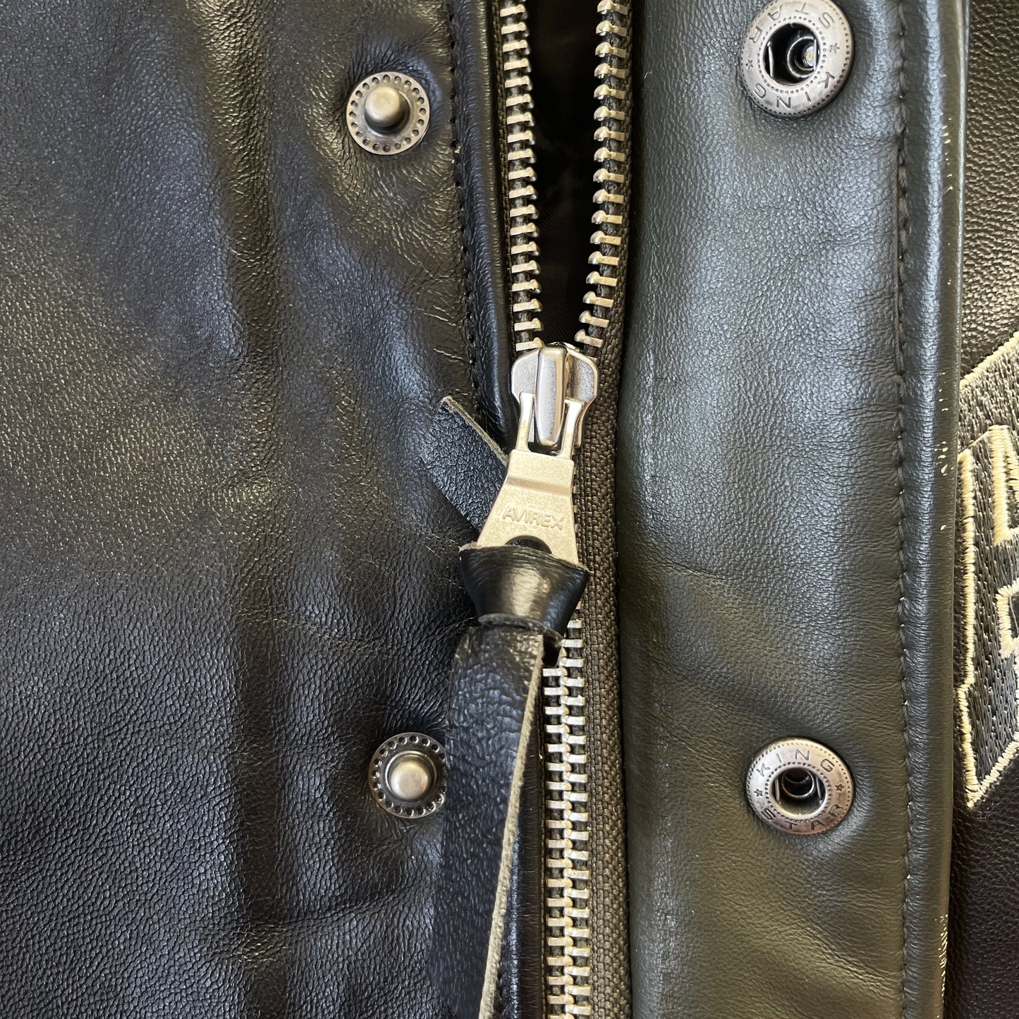 Avirex Wild Bears Leather Varsity Jacket 