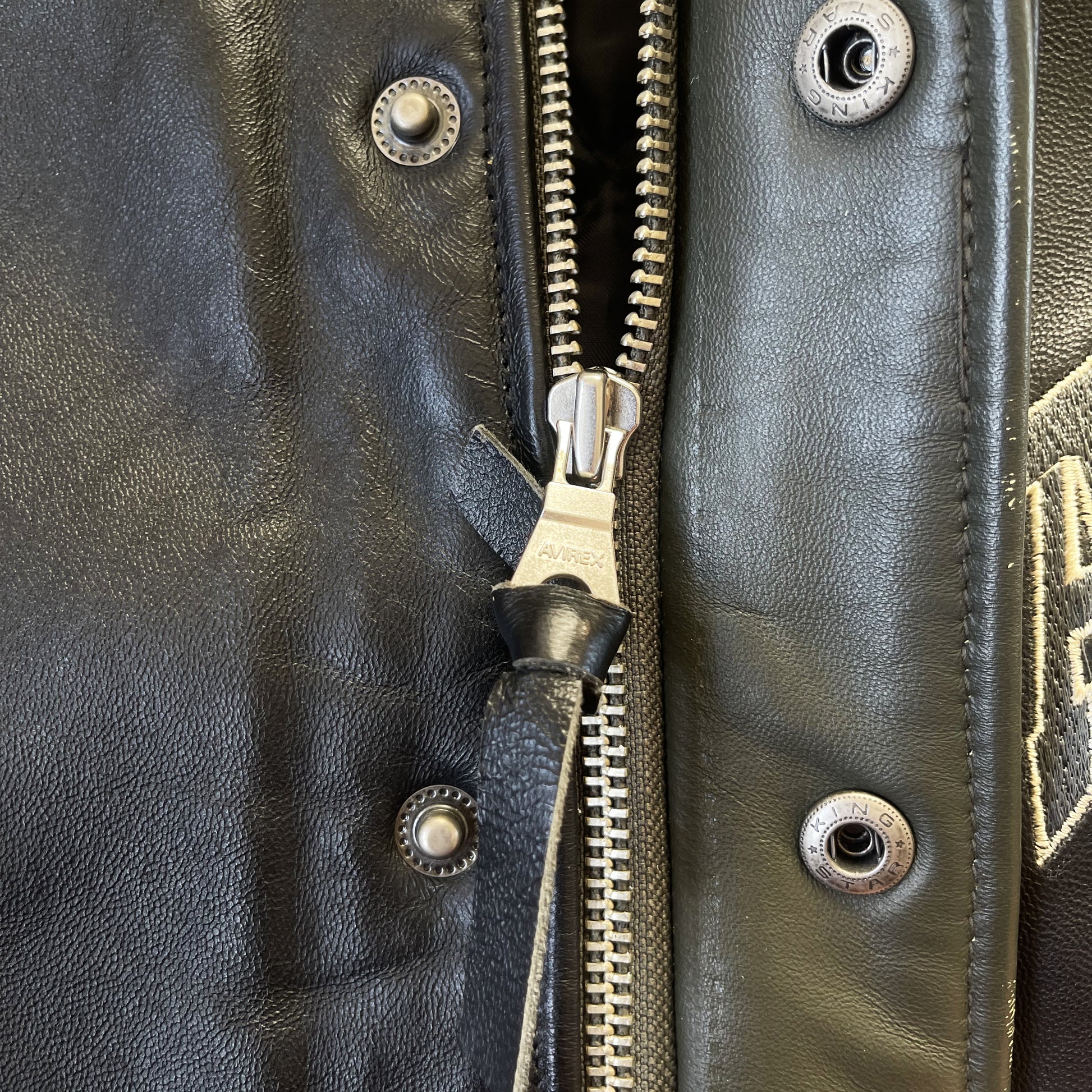 Avirex Wild Bears Leather Varsity Jacket 