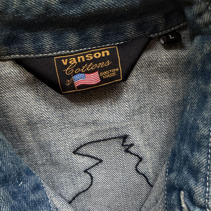 Vanson Leathers Skeleton Denim Shirt - M