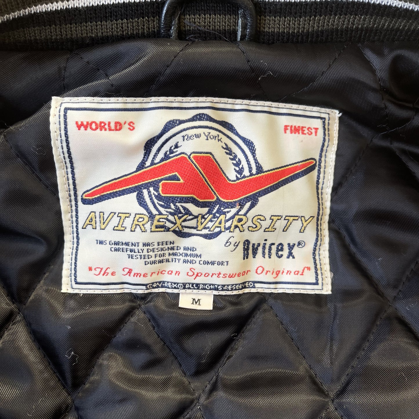 Avirex Wild Bears Leather Varsity Jacket 