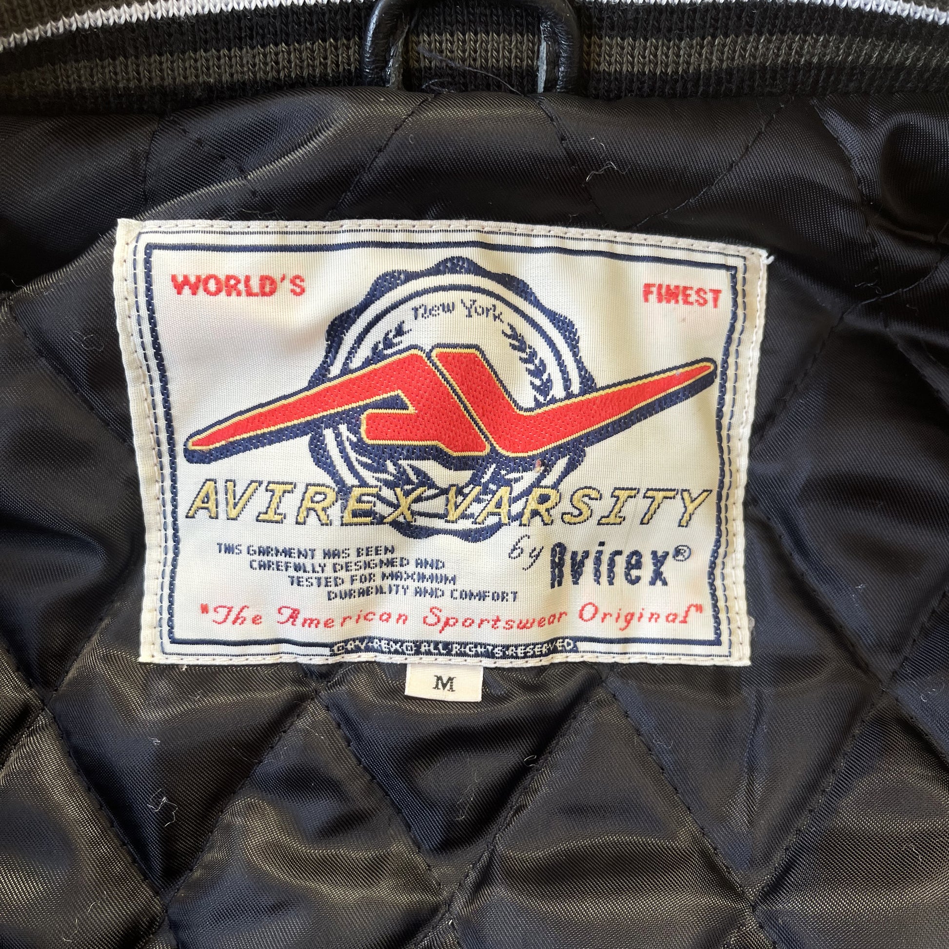 Avirex Wild Bears Leather Varsity Jacket 