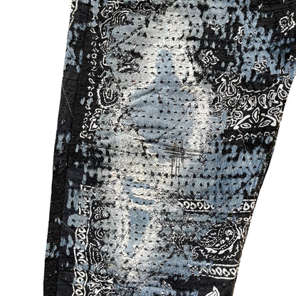Boro Patchwork Sashiko Distressed Jeans - W34"