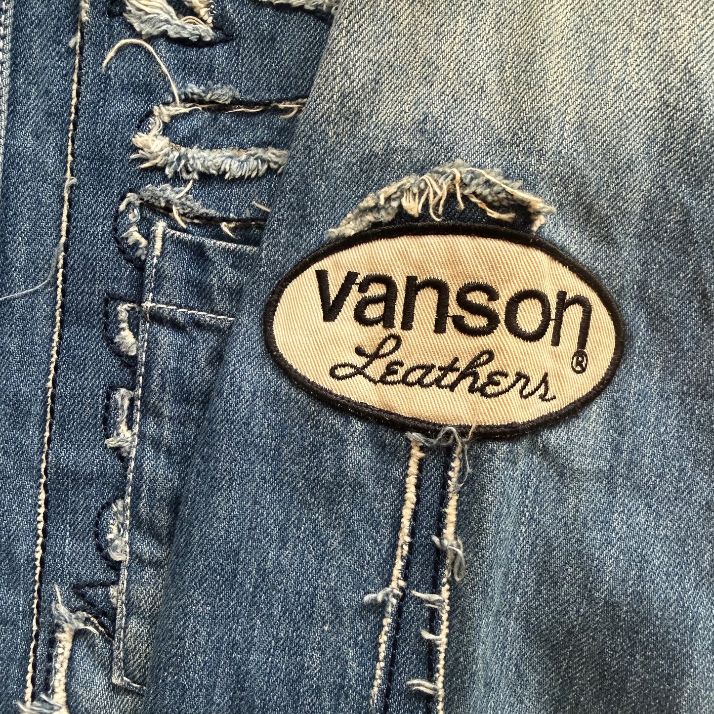 Vanson Leathers Skeleton Denim Shirt - M