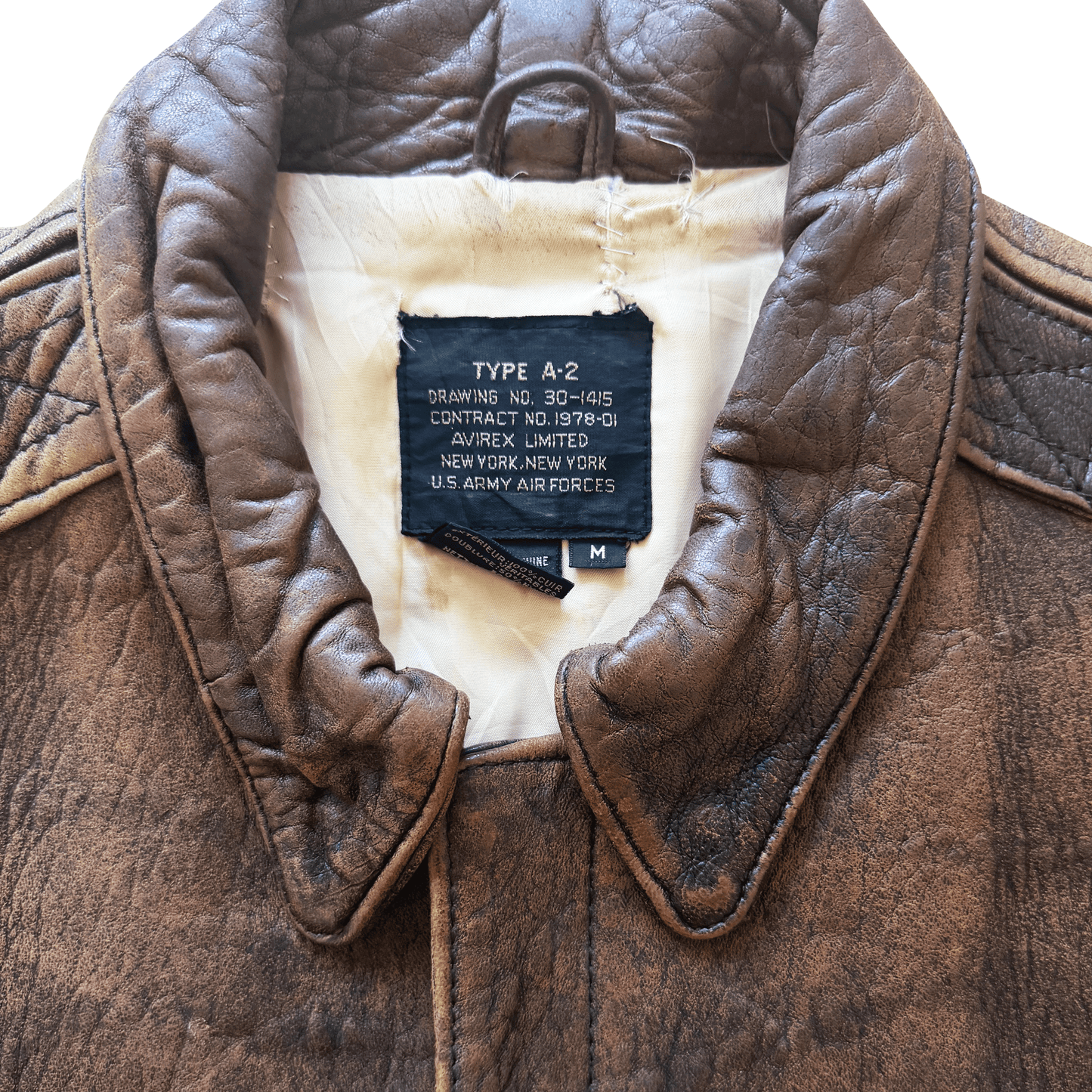 Avirex 1988 Original A2 Leather Flight Jacket - M