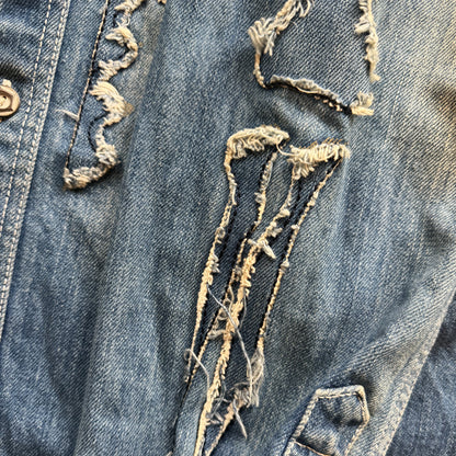 Vanson Leathers Skeleton Denim Shirt - M