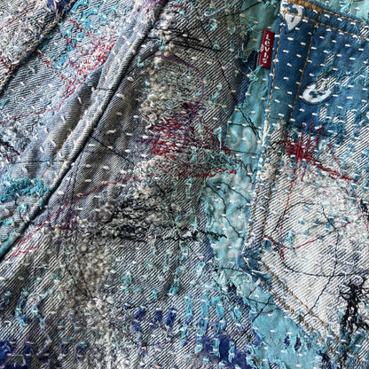 Boro Bandana Sashiko Distressed Jeans - W36"