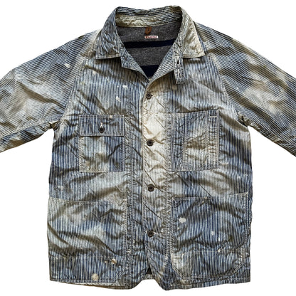 Kapital Hickory Striped Distressed Jacket - M