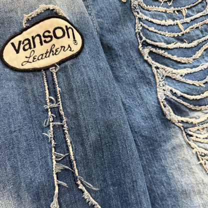 Vanson Leathers Skeleton Denim Shirt - M