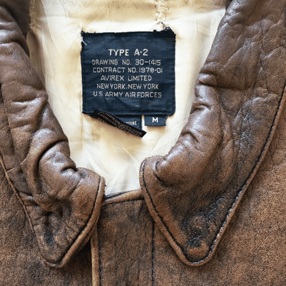 Avirex 1988 Original A2 Leather Flight Jacket - M