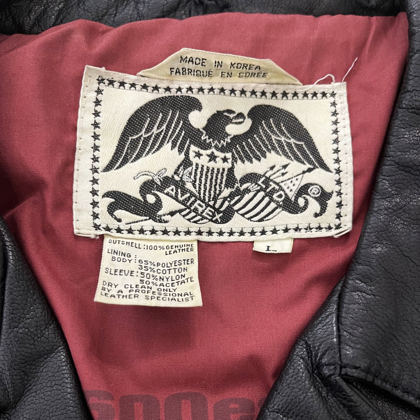 Avirex Daytona Leather Biker Jacket - L