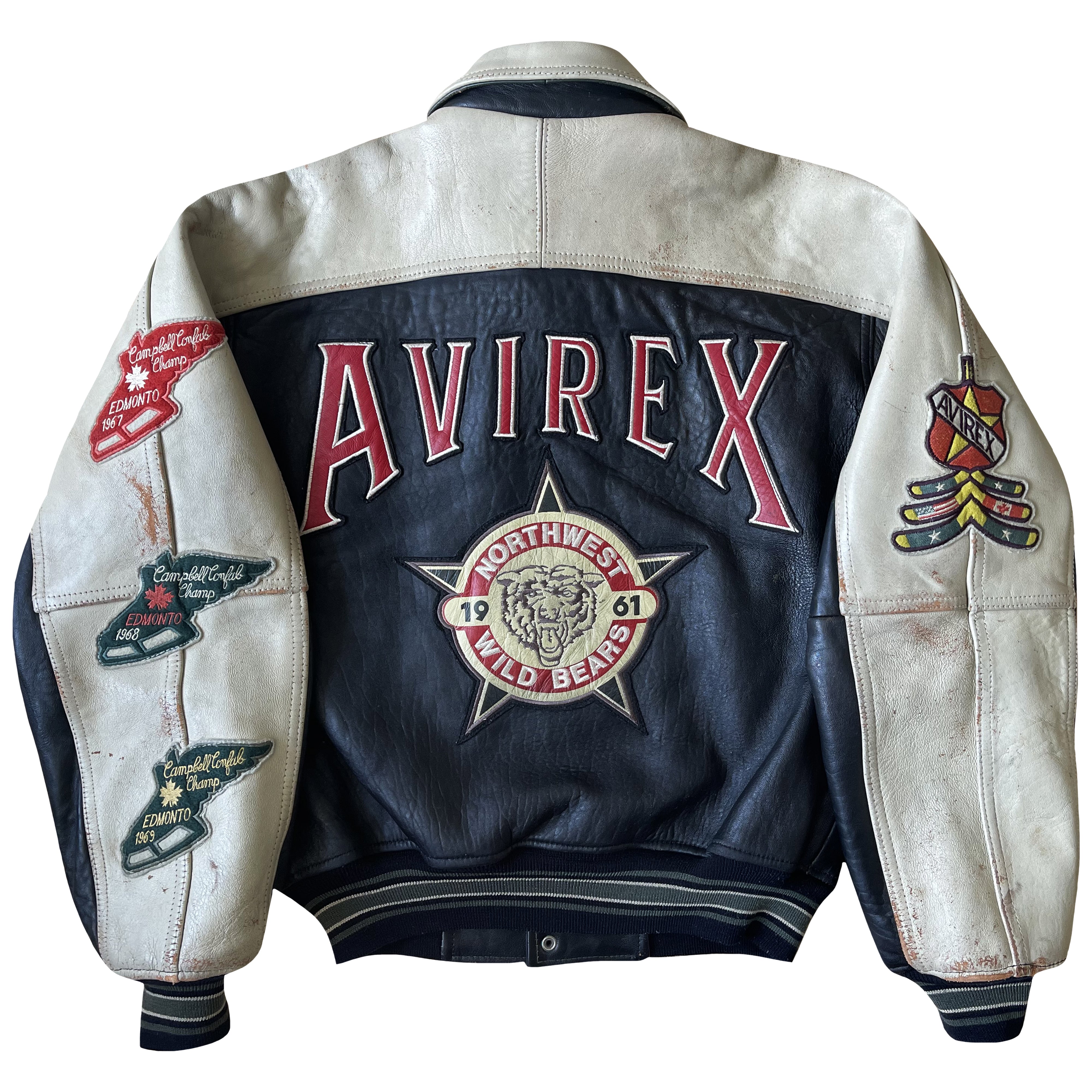90’s archive cow leather varsity jacket Vintage 90's Budweiser Anheuser Busch Excelled Leather