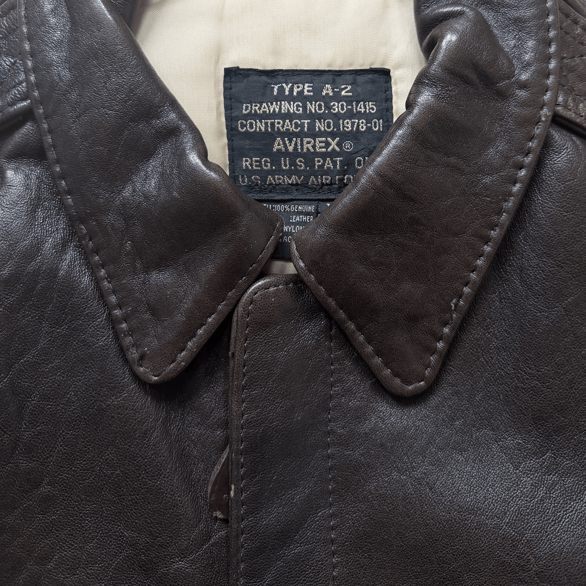 Avirex 'The K.O Kid' 1991 A2 Leather Flight Jacket - XS / S