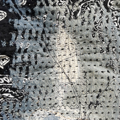 Boro Patchwork Sashiko Distressed Jeans - W34"