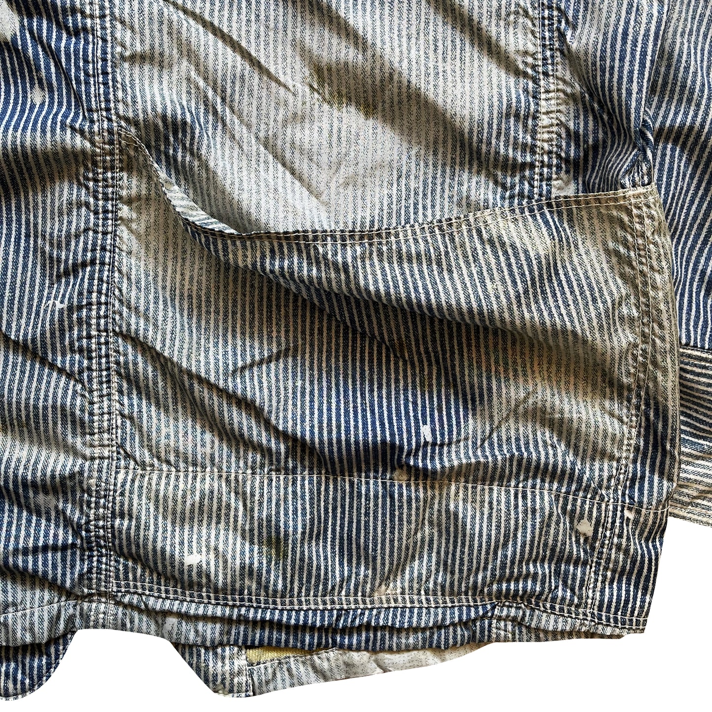 Kapital Hickory Striped Distressed Jacket - M