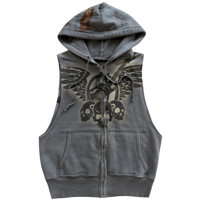 The Great China Wall 'Rocker' Sleeveless Hoodie - XS