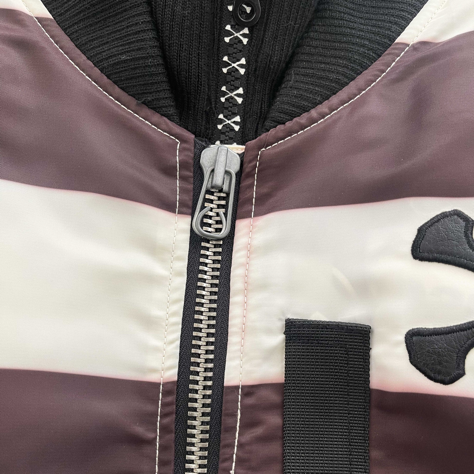 Vanson Leathers Striped Bomber Jacket