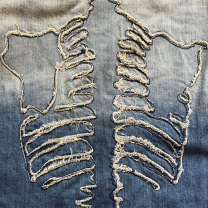 Vanson Leathers Skeleton Denim Shirt - M