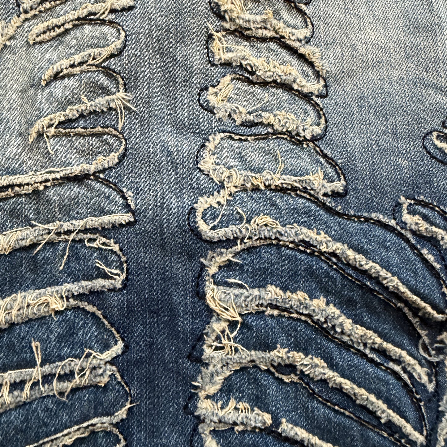 Vanson Leathers Skeleton Denim Shirt - M