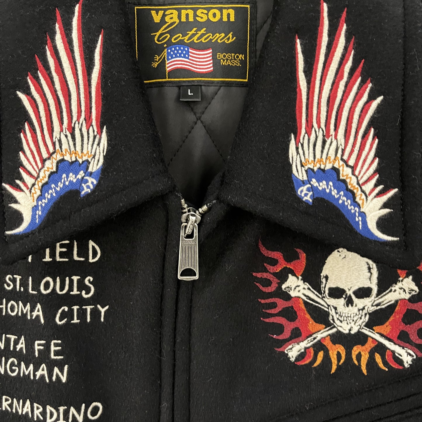 Vanson Wool Motorcycle Jacket