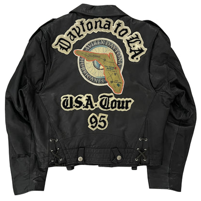 Avirex Daytona Leather Biker Jacket - L