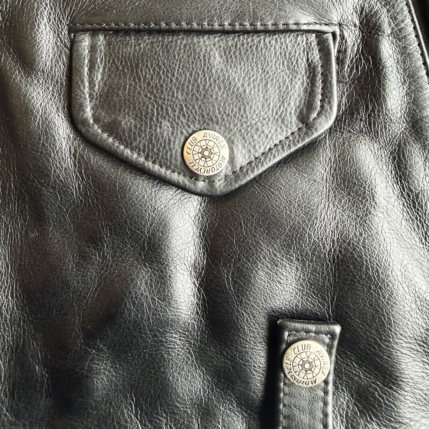 Avirex 'Jet City' Leather Biker Jacket - S/M