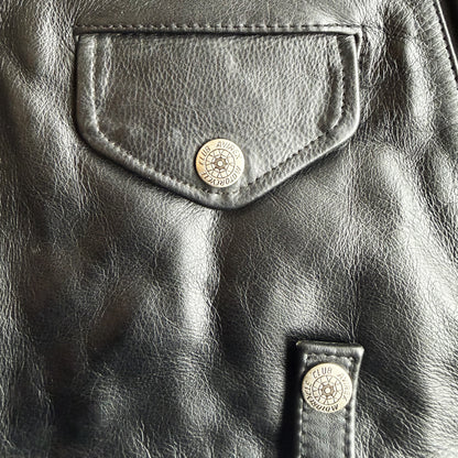 Avirex 'Jet City' Leather Biker Jacket - S/M