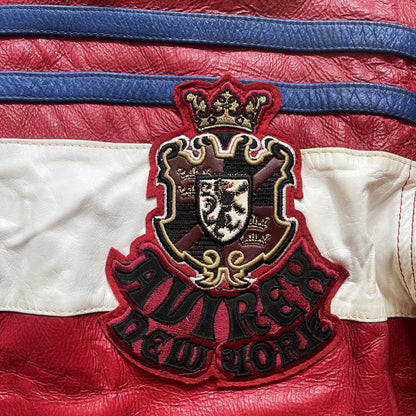 Avirex Lions Leather Varsity Jacket - L